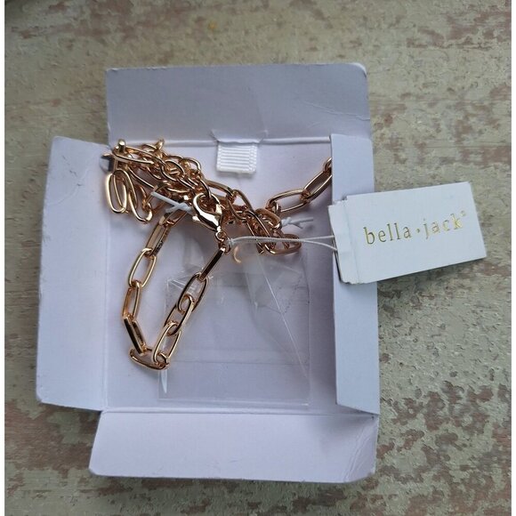 Bella Jack Gold-Tone 18”+3” Chain Necklace With Wild Mushroom Rhinestone Charm D - Picture 3 of 4